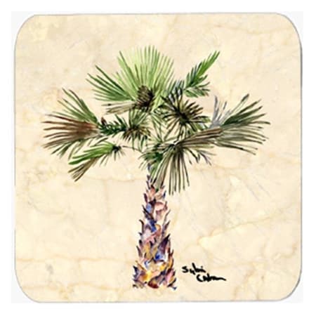 Carolines Treasures 8480-FC Palm Tree Foam Coasters - Set 4; 3.5 X 3.5 In.